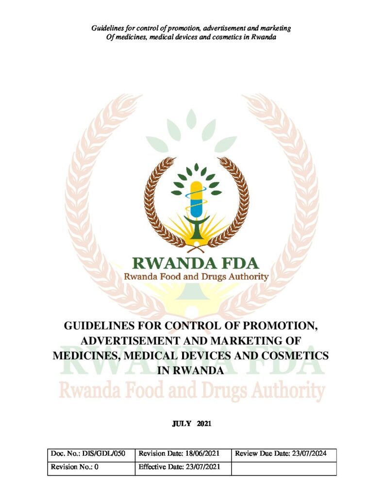 Guidelines for Control of Promotion, Advertisement and Marketing of ...