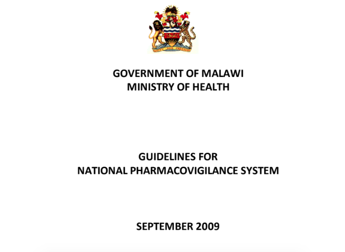 GUIDELINES FOR NATIONAL PHARMACOVIGILANCE SYSTEM